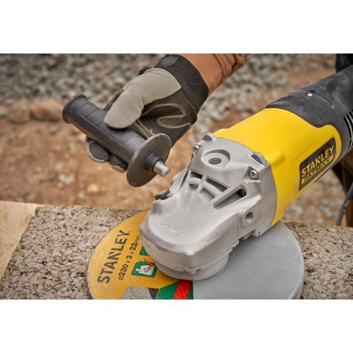1-hand grinder 230mm - 2000W - Ø 230mm, 6500 rpm, 3-position side handle - STANLEY FATMAX, FMEG232-QS
