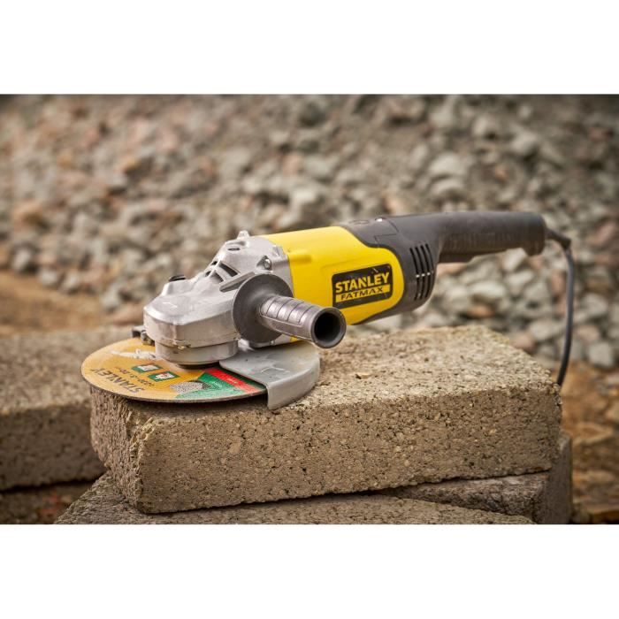 1-hand grinder 230mm - 2000W - Ø 230mm, 6500 rpm, 3-position side handle - STANLEY FATMAX, FMEG232-QS