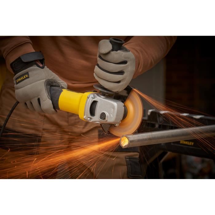 125mm 1-hand grinder - 1100W - Ø 125mm, 6 speeds from 3000 to 11000 rpm - STANLEY FATMAX, FMEG225VS-QS