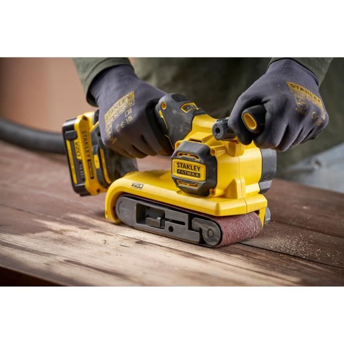 Belt sander + 1 Abrasive - Lithium battery (without) - STANLEY FATMAX V20 - SFMCW223B-XJ - 18V