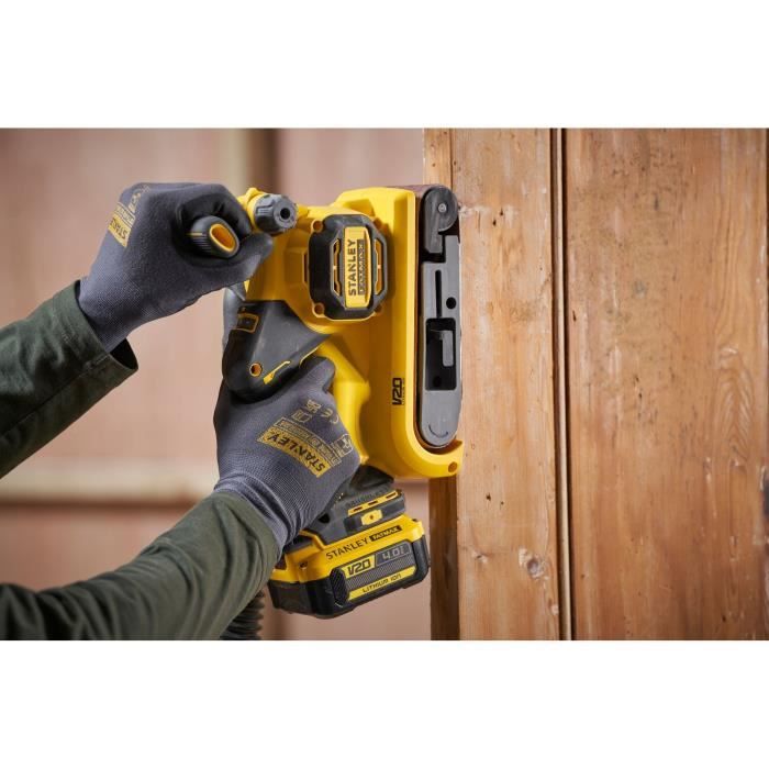 Belt sander + 1 Abrasive - Lithium battery (without) - STANLEY FATMAX V20 - SFMCW223B-XJ - 18V