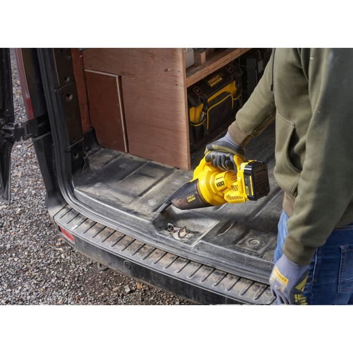 Cordless handheld vacuum cleaner - 18V - 45 Air Watts, 1300 L/min, 500 ml - V20 range - STANLEY FATMAX, SFMCVH001B-XJ