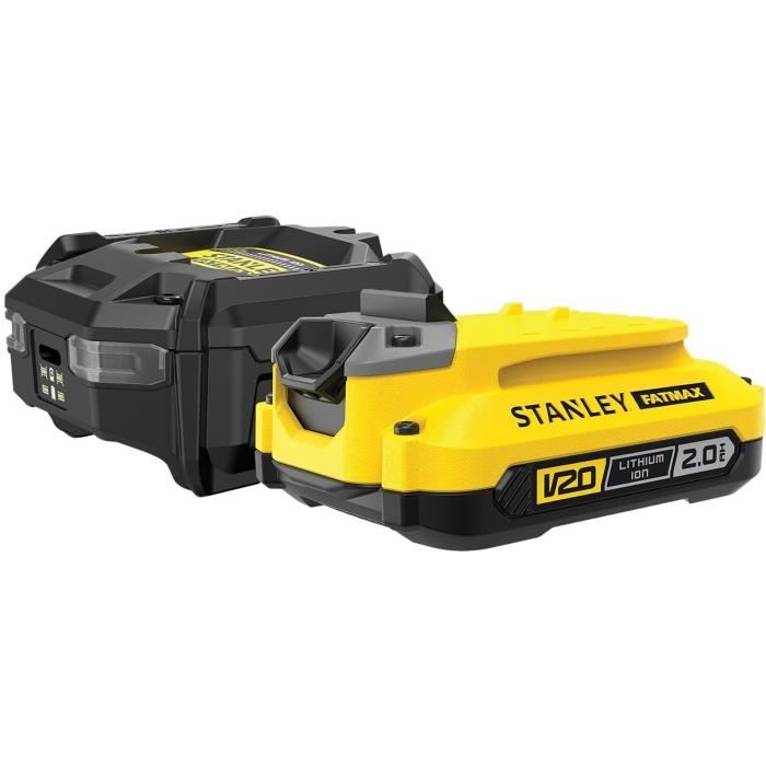 Starter Kit - STANLEY FATMAX V20 - SFMCB10D1-QW - 1.25A charger + 1 18V 2Ah battery