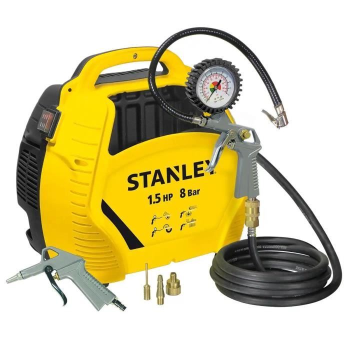 Stanley Air compressor without tank + Air Kit Inflage Kit - 1.5 CV