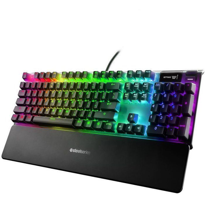 Gaming Keyboard - AZERTY - STEELSERIES - Apex 7 Red Switch - With Numeric Keypad - Backlit - Black