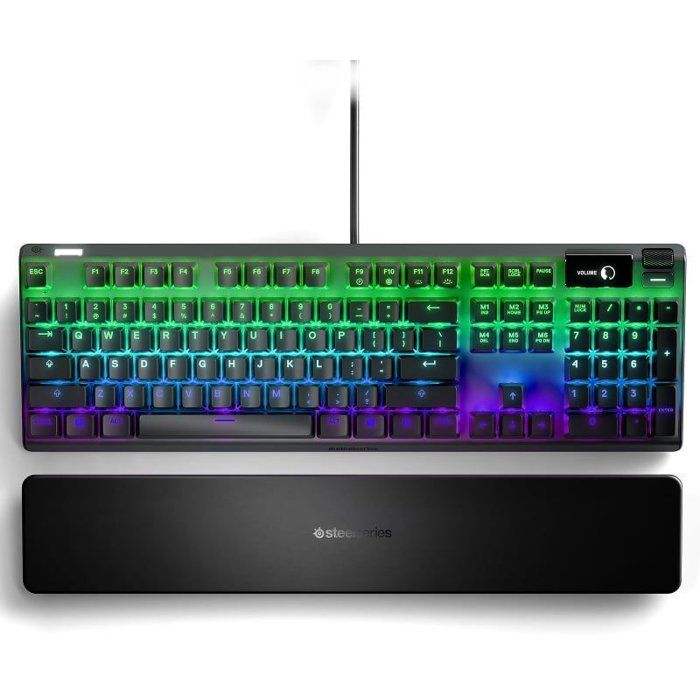 Gaming Keyboard - AZERTY - STEELSERIES - Apex 7 Red Switch - With Numeric Keypad - Backlit - Black
