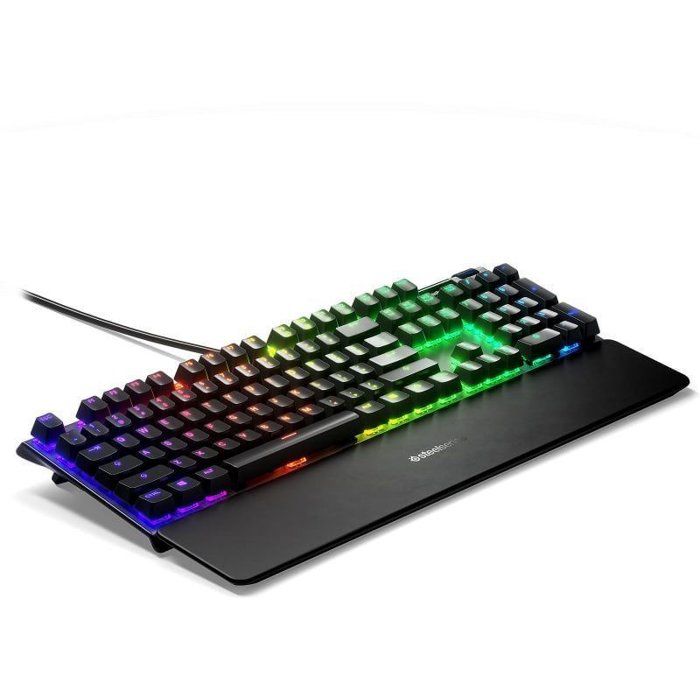 Gaming Keyboard - AZERTY - STEELSERIES - Apex 7 Red Switch - With Numeric Keypad - Backlit - Black