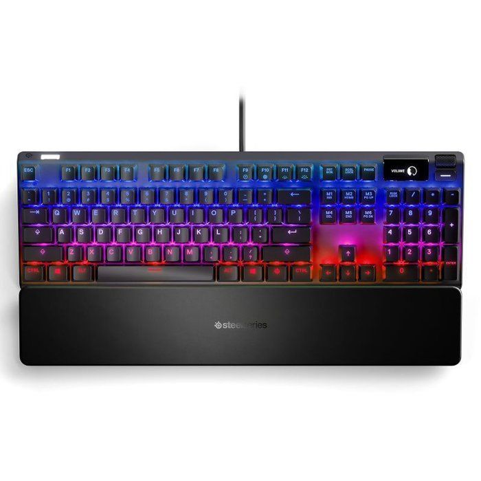 Gaming Keyboard - AZERTY - STEELSERIES - Apex 7 Red Switch - With Numeric Keypad - Backlit - Black