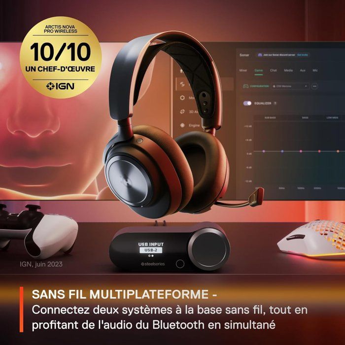Wireless gaming helmet Arctis Nova Pro Steelseries - Black