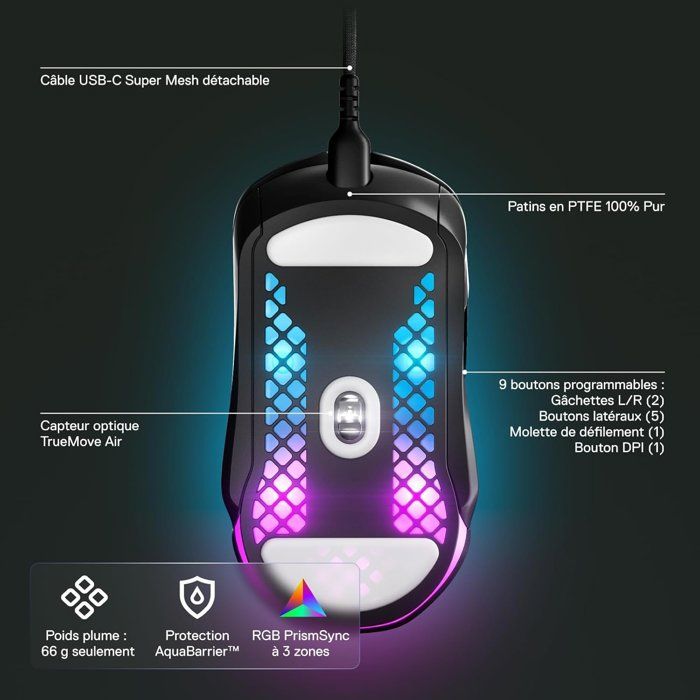 Gaming mouse - STEELSERIES - Aerox 5