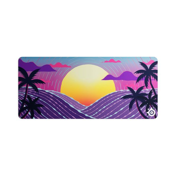 Gaming Mouse Pad - STEELSERIES - QcK XXL - Neon Sunset - 900 x 400 mm x 2 mm