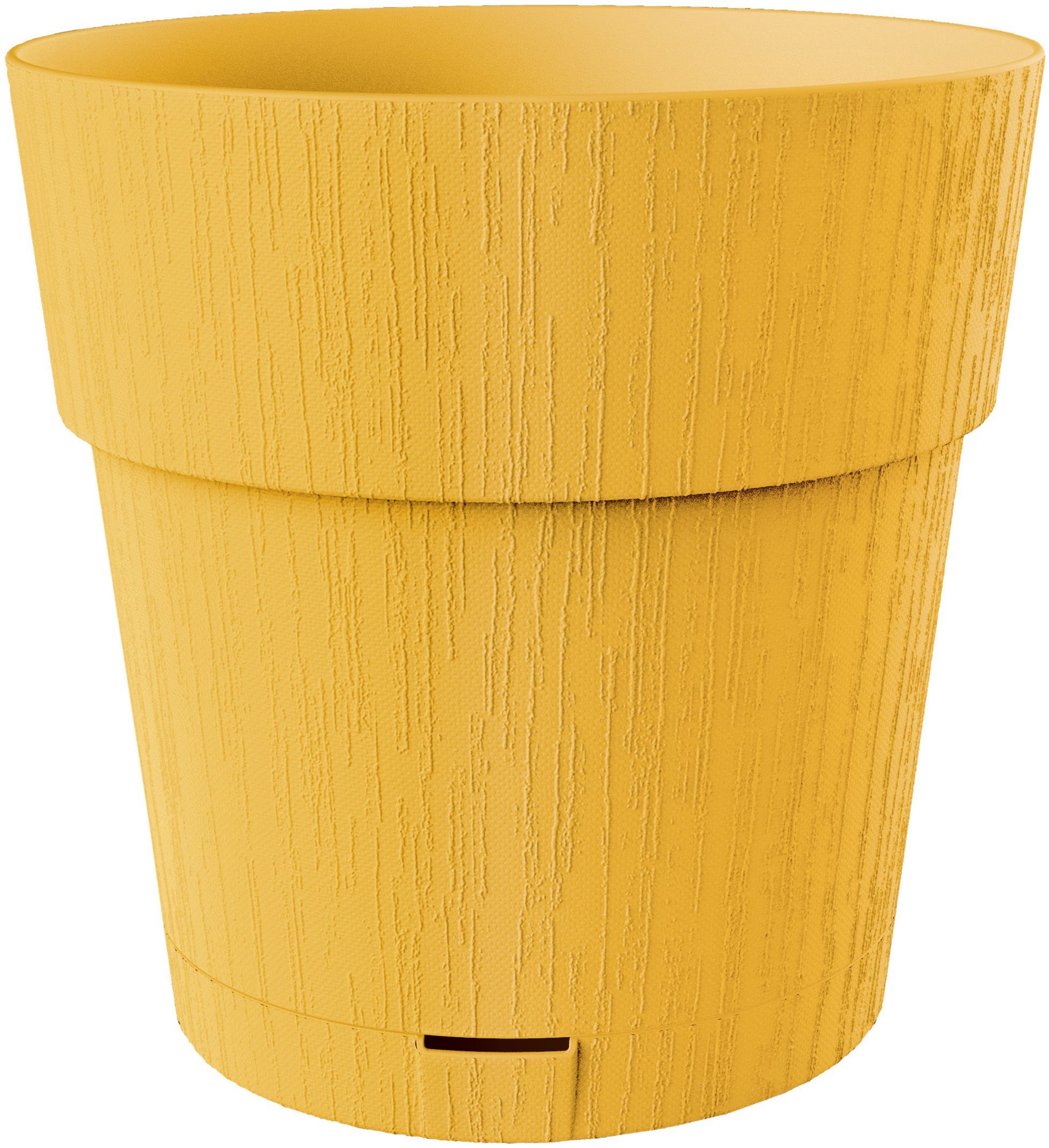 STEFANPLAST Pot de fleur ETHICA - 2 L - 40 x h39 cm - Avec réserve d'eau - Moutarde