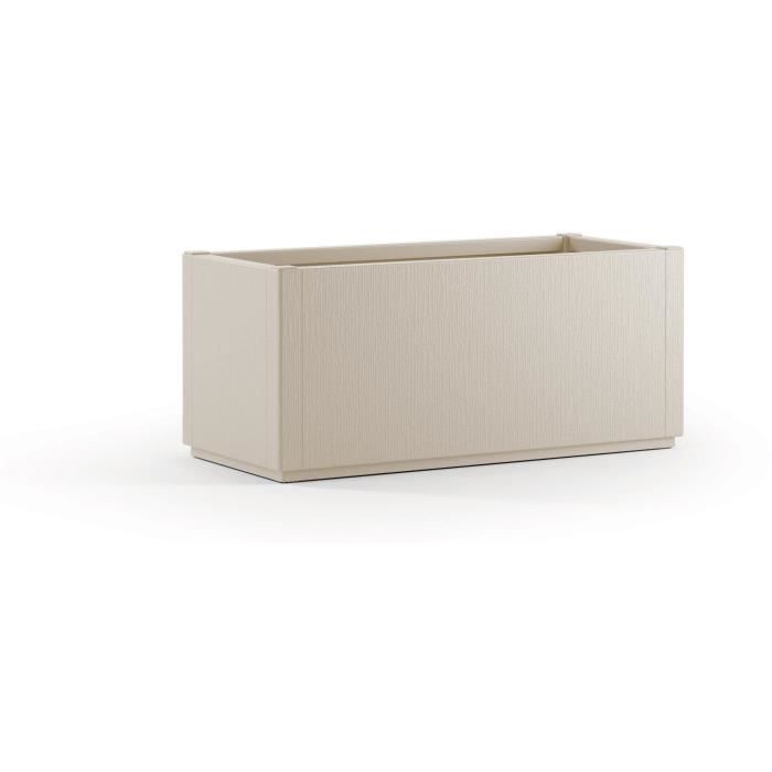 Ethica rectangular flower box 80 cm chalk