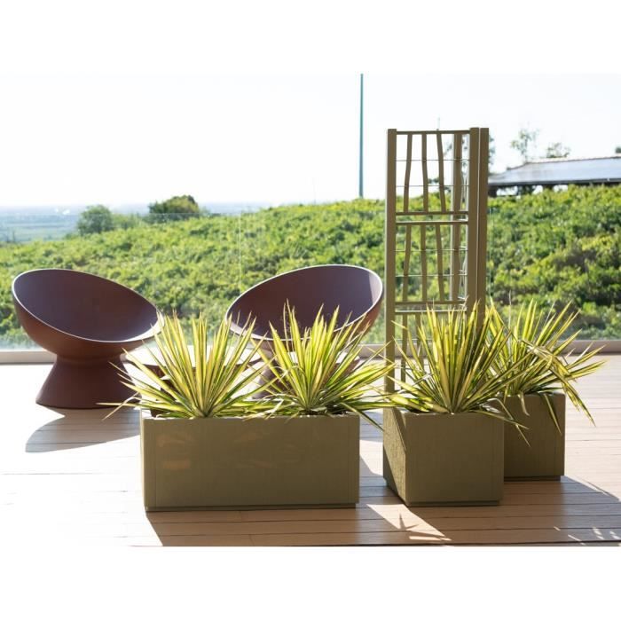 Ethica rectangular flower box 80 cm green