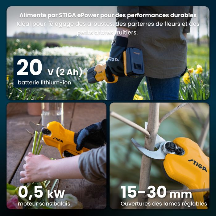 STIGA SC 100e pruning shears kit