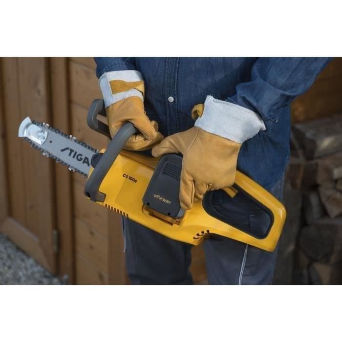 STIGA CS 100e Kit chainsaw - STEPHANE DOMERGUE - On battery - 700 W - 25 cm - Alpina E-Power 20V