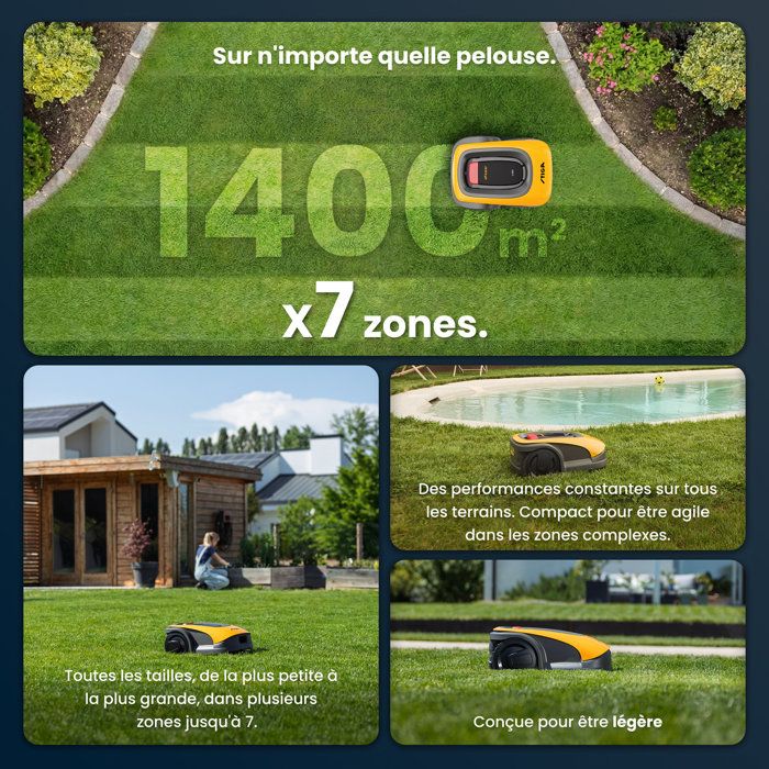 STIGA A 1000 autonomous robot lawn mower - Works with battery