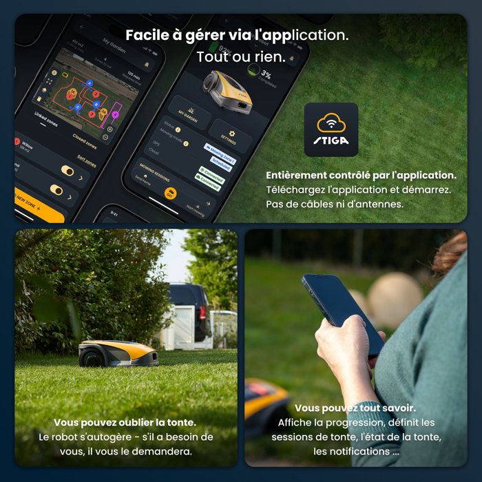 STIGA A 1000 autonomous robot lawn mower - Works with battery