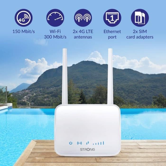 Modem Router - STRONG - 4G LTE ROUTER - High Speed Connection - Up to 300 Mbit/s