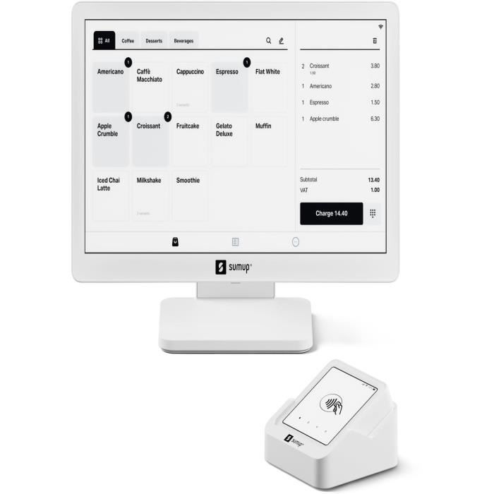 Lite Cash Register System and Solo Terminal - SUMUP - POS Lite + Solo card reader
