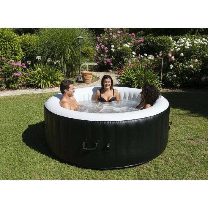 SUNSPA inflatable spa - AS04 - 185 x 65 cm - 4 places - round (delivered with filter, padlock, floor mats and cover)