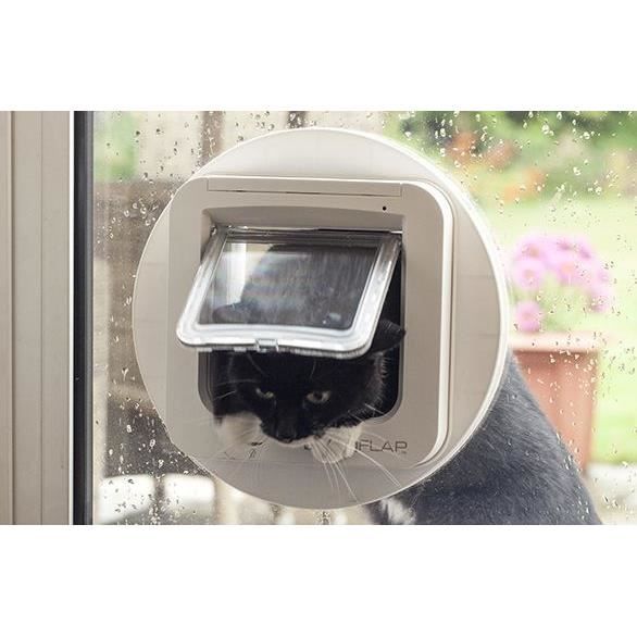 SUREFLAP Chatiere A Electronics - White - 142 mm x 120 mm (Memorization of a maximum of 32 chips)