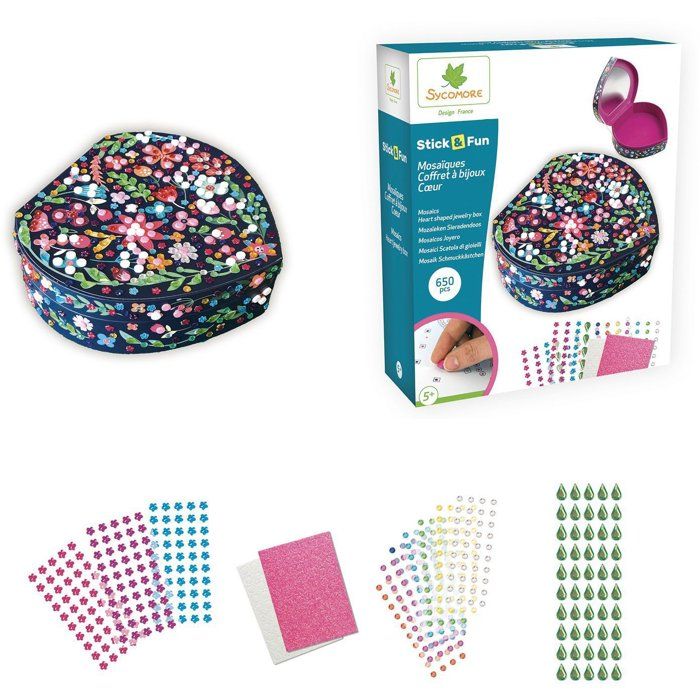 Sycomore - Heart jewelry box Dimensions: 20 x 6 x 18.5 cm to personalize