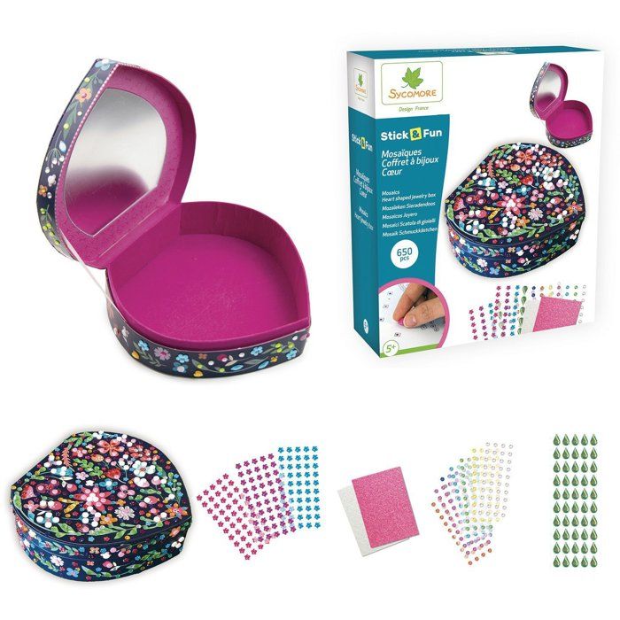 Sycomore - Heart jewelry box Dimensions: 20 x 6 x 18.5 cm to personalize