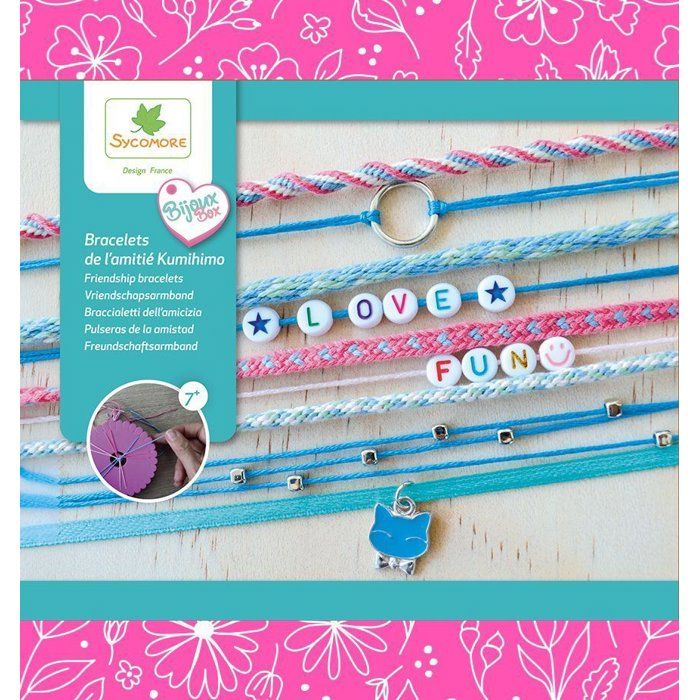 SYCOMORE- CREE 8 Kumihimo friendship bracelets (Japanese braiding)