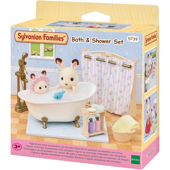 Bathtub and shower set - SYLVANIAN FAMILIES - 5739 - Bathroom set with accessories