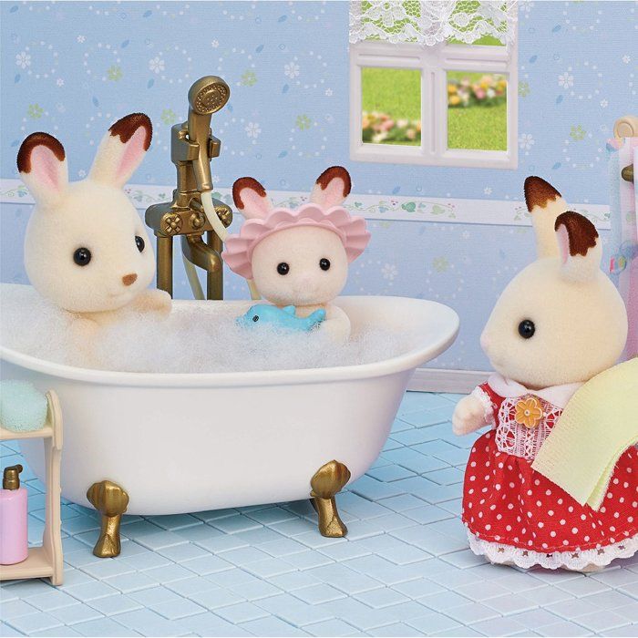 Bathtub and shower set - SYLVANIAN FAMILIES - 5739 - Bathroom set with accessories