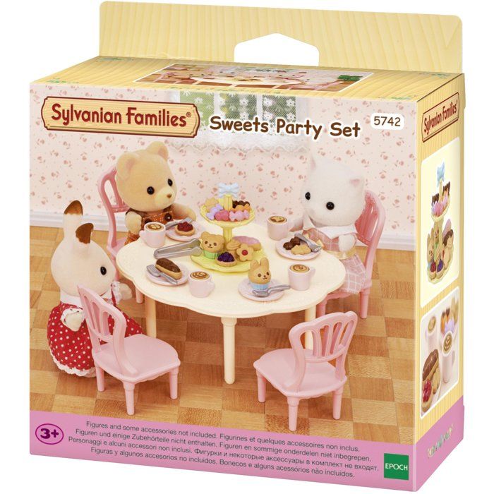 The snack table - SYLVANIAN FAMILIES - 5742 - Table set with chairs, dishes and pastries