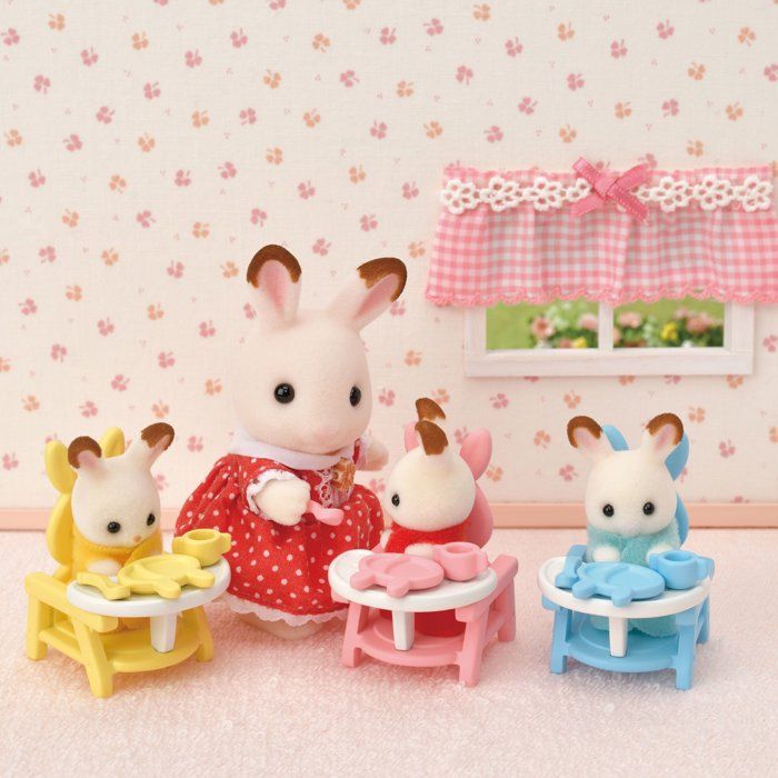 SYLVANIAN FAMILIES Chocolate bunny triplets and childcare accessories For Children