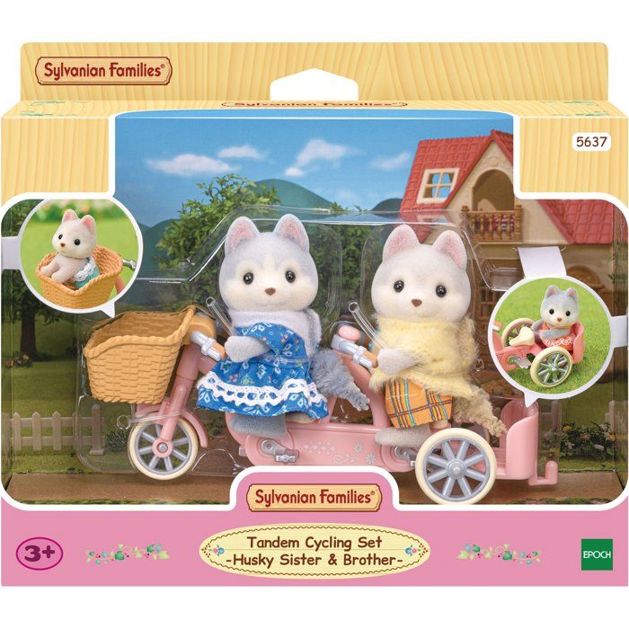 Sylvanian Families - Husky siblings and their tandem