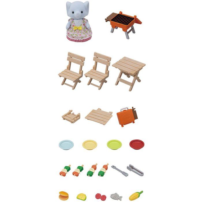 Sylvanian Families - The Elephant Girl and Her Picnic Set