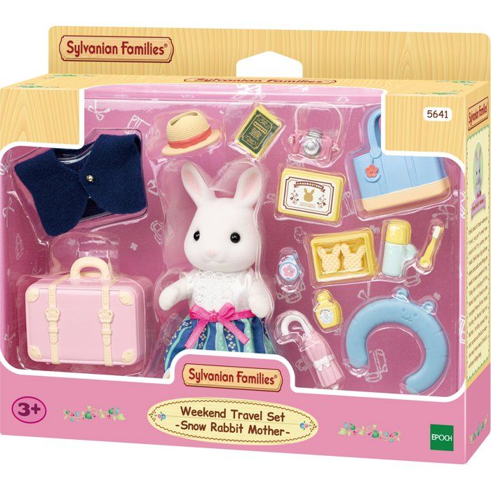 The snow rabbit mother and her weekend suitcase - Sylvanian Families - 5641 - From 3 years old