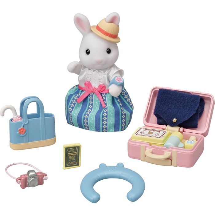The snow rabbit mother and her weekend suitcase - Sylvanian Families - 5641 - From 3 years old