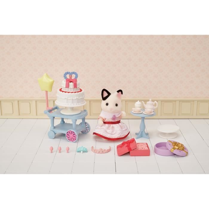 The girl with two -tone cats and her birthday snack - Sylvanian Families - 5646 - From 3 years