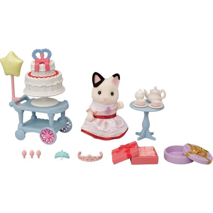 The girl with two -tone cats and her birthday snack - Sylvanian Families - 5646 - From 3 years