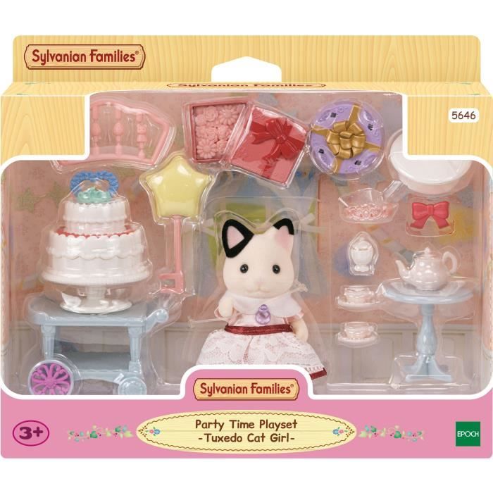 The girl with two -tone cats and her birthday snack - Sylvanian Families - 5646 - From 3 years