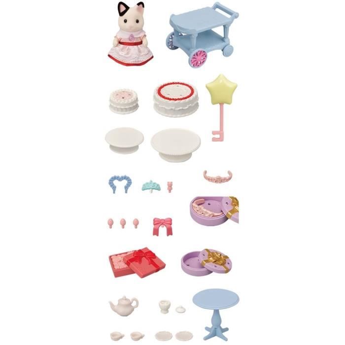 The girl with two -tone cats and her birthday snack - Sylvanian Families - 5646 - From 3 years