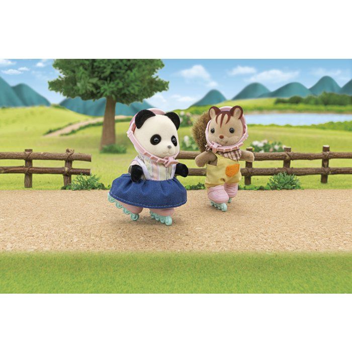 The girl Panda, her bike and her trailer - Sylvanian Families - 5652 - From 3 years old