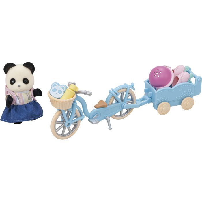 The girl Panda, her bike and her trailer - Sylvanian Families - 5652 - From 3 years old