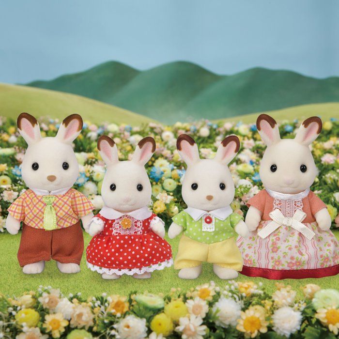 The Chocolate Rabbit Family - Sylvanian Families - 5655 - From 3 years old