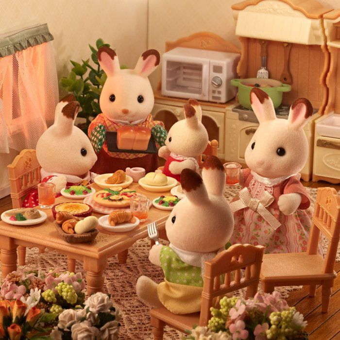 The Chocolate Rabbit Family - Sylvanian Families - 5655 - From 3 years old