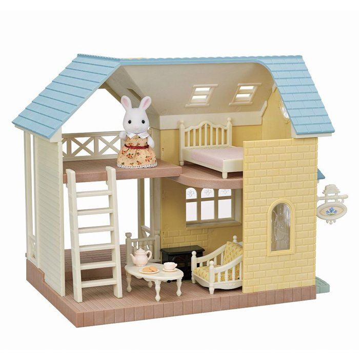 Blue Roof Cottage Box Set - SYLVANIAN FAMILIES - 5671 - For Children 5 Years and Up - Furniture Included