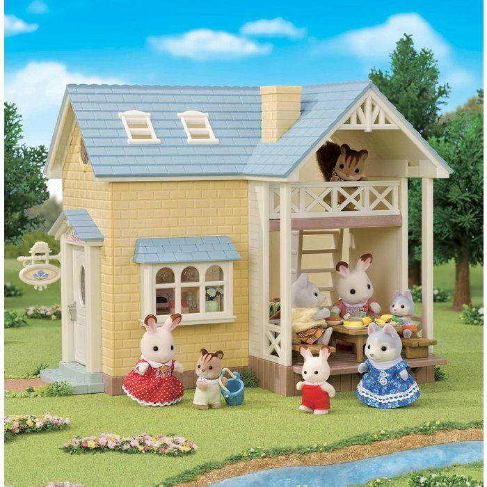 Blue Roof Cottage Box Set - SYLVANIAN FAMILIES - 5671 - For Children 5 Years and Up - Furniture Included
