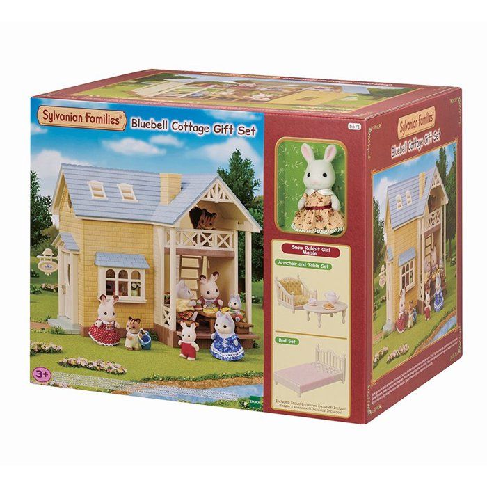 Blue Roof Cottage Box Set - SYLVANIAN FAMILIES - 5671 - For Children 5 Years and Up - Furniture Included