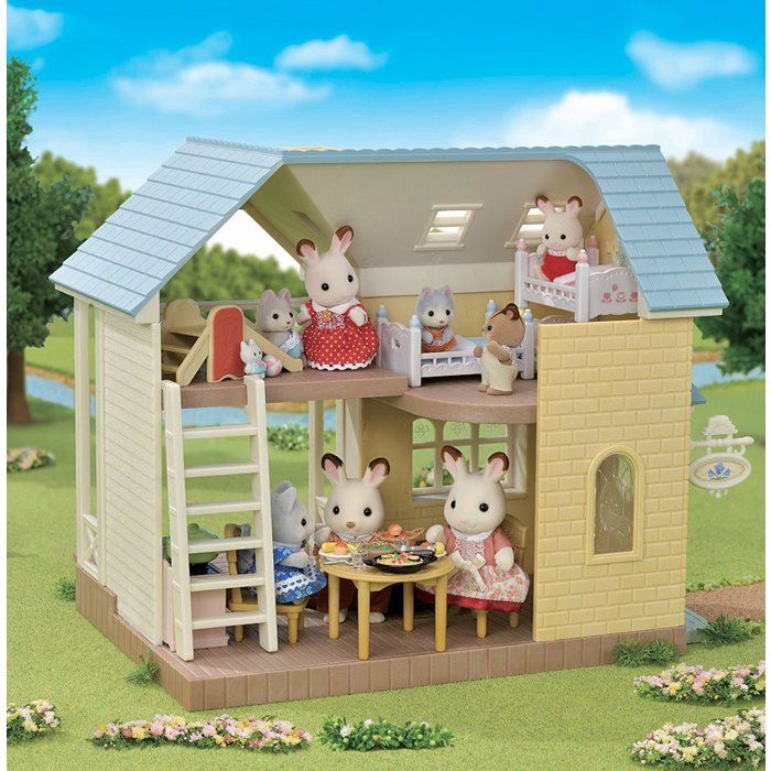 Blue Roof Cottage Box Set - SYLVANIAN FAMILIES - 5671 - For Children 5 Years and Up - Furniture Included