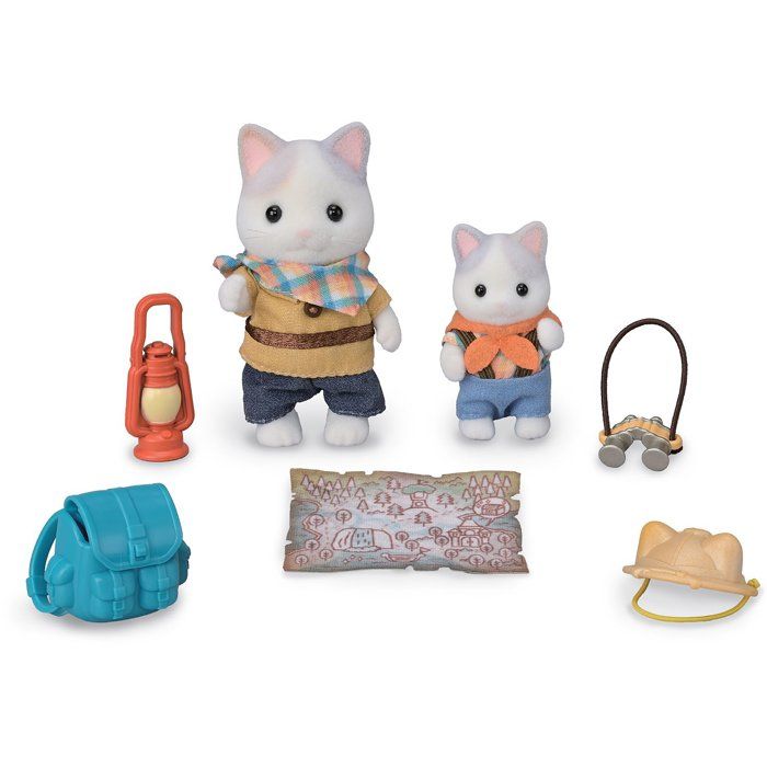 Action Figures - SYLVANIAN FAMILIES - Son and Baby Cat Latte - Secret Forest Adventure